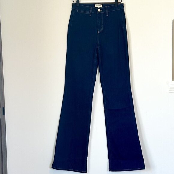 NWT L'Agence Bell Bottom Flare Blue Jeans - Size 25 - Picture 1 of 6